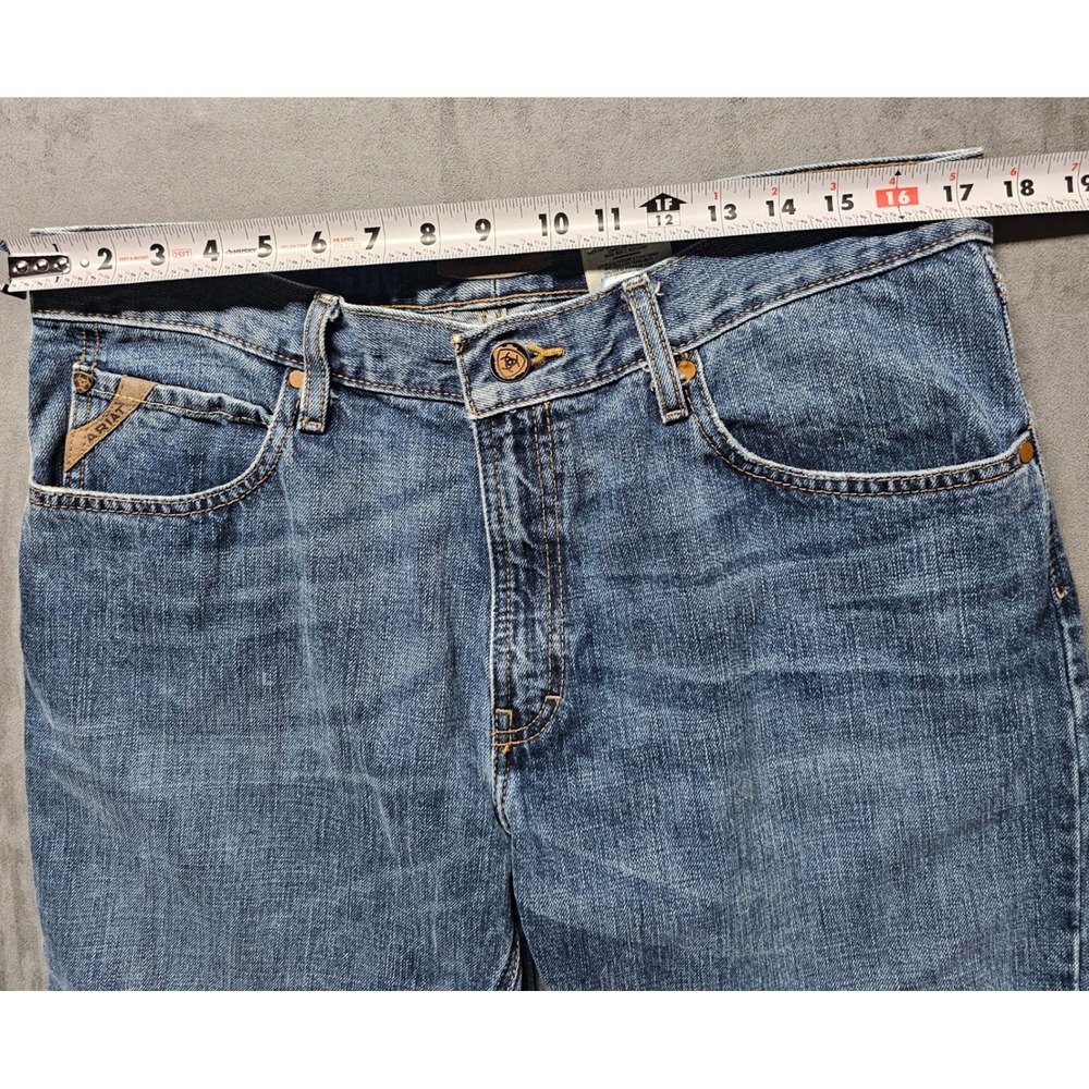 Ariat M-Series Relaxed Straight Leg Jeans Mens 34x32 Medium Wash Blue AM 7434 A - Picture 4 of 11